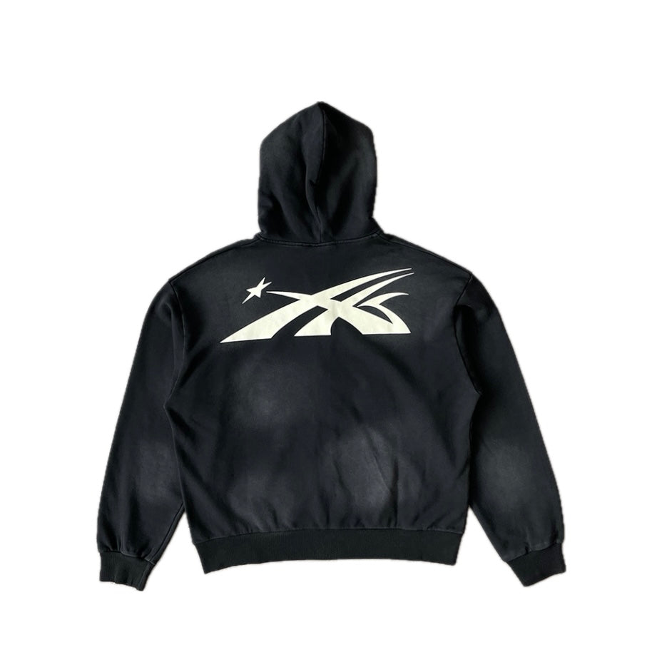 HELLSTAR Zip-Up Hoodie (BLACK SUN FADE)