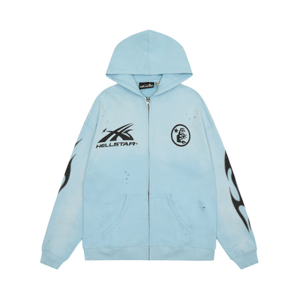 HELLSTAR Hoodie Sky Blue Zip-Up