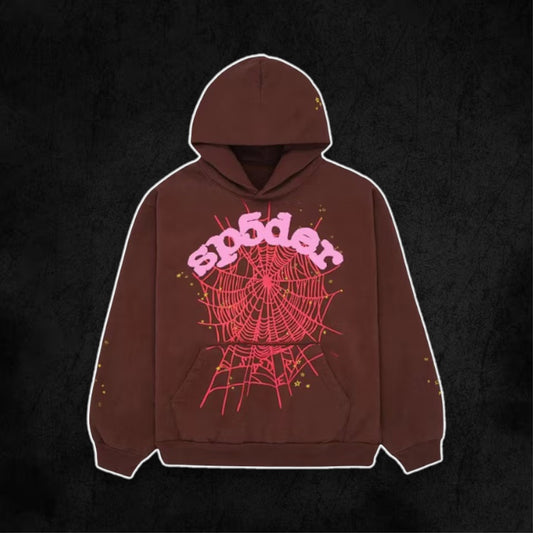 Sp5der Hoodie (Brown)