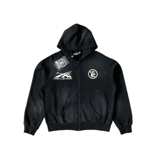HELLSTAR Zip-Up Hoodie (BLACK SUN FADE)